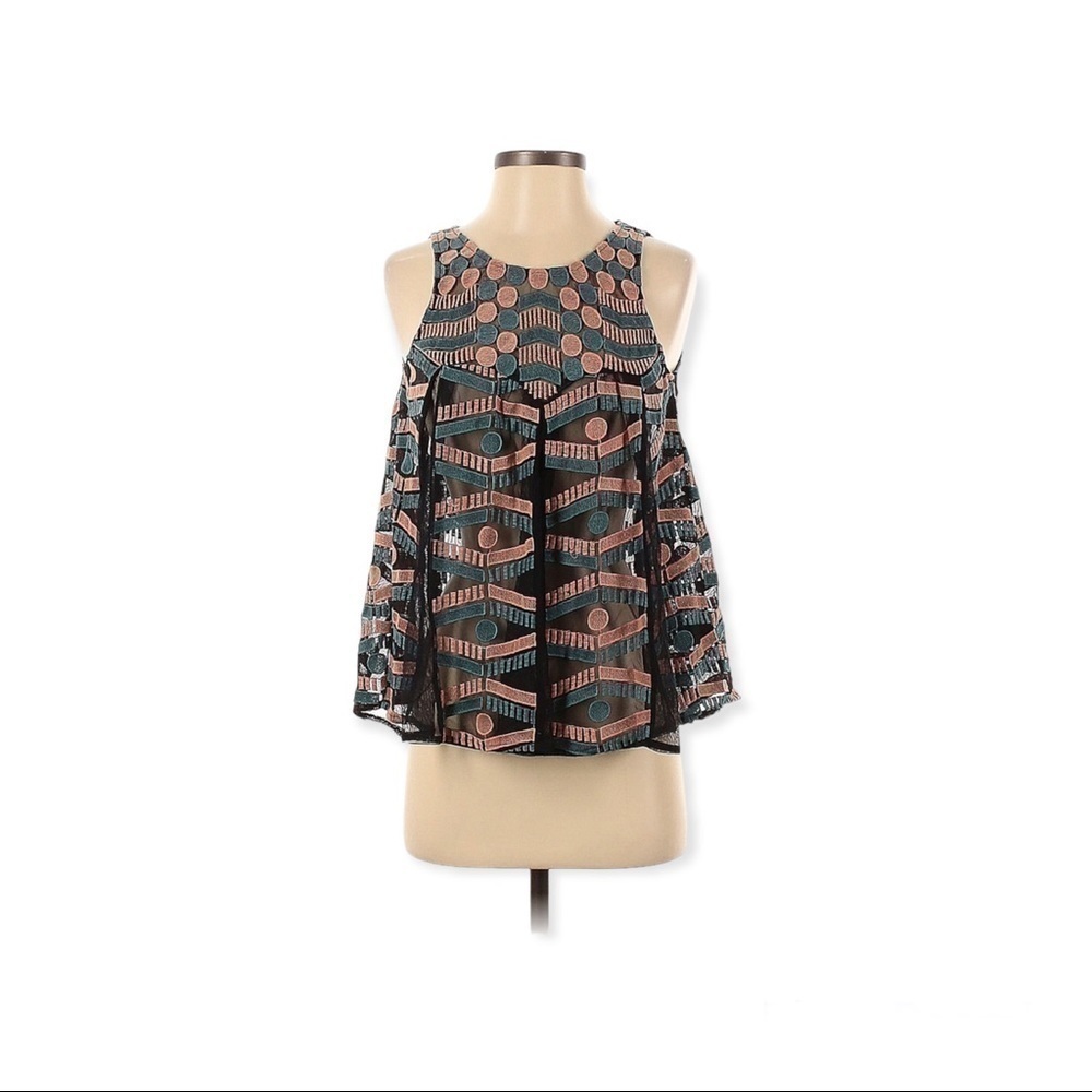 - Akemi + Kin Sheer Sleeveless Top